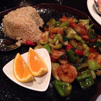 Spicy Basil - Spicy Basil Shrimp with brown rice. ($11.95) - Asian Fusion Near Me - Englewood, Colorado Spicy Basil - Spicy Basil Shrimp with brown rice. ($11.95) - Asian Fusion Near Me - Englewood, Colorado