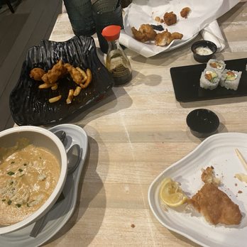 Wicked Tuna - Fish and chips. She crab soup. Philly roll add cucumber. - New American Near Me - Myrtle Beach, South Carolina Wicked Tuna - Fish and chips. She crab soup. Philly roll add cucumber. - New American Near Me - Myrtle Beach, South Carolina