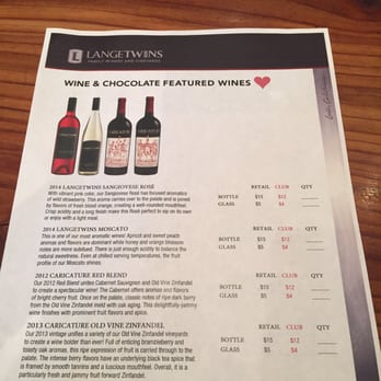 Langetwins - Tasting menu - Wineries Near Me - Acampo, California