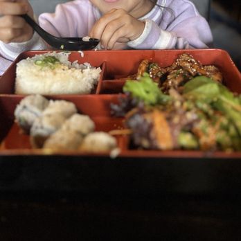 A La Diabla Sushi - Bento box Cali roll and teriyaki chicken - Sushi Bars Near Me - San Fernando, California