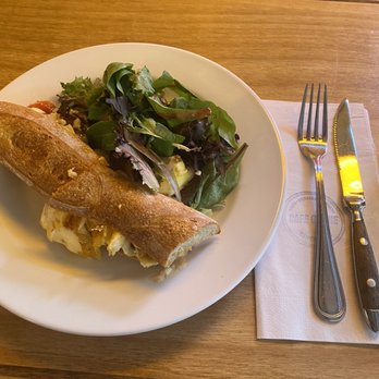 Cafe Gitane - Breakfast Sandwich on baguette - Moroccan Near Me - Brooklyn, New York Cafe Gitane - Breakfast Sandwich on baguette - Moroccan Near Me - Brooklyn, New York