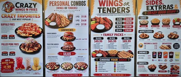 Menu photo 1 Crazy Wings N Fries San Diego, CA Menu photo 1 Crazy Wings N Fries San Diego, CA