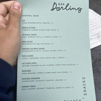 Bar Darling - Menu - Bars Near Me - San Francisco, California