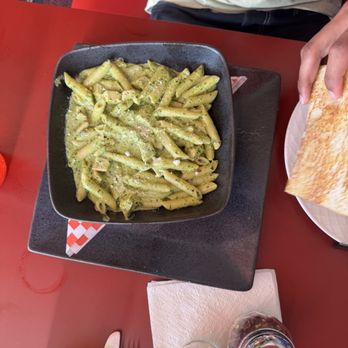 Sauced Pizzeria - Build your own pasta - chicken and pesto. Generous amount of pesto, nice softness on pasta and generous amount of pesto - Italian Near Me - San Diego, California Sauced Pizzeria - Build your own pasta - chicken and pesto. Generous amount of pesto, nice softness on pasta and generous amount of pesto - Italian Near Me - San Diego, California