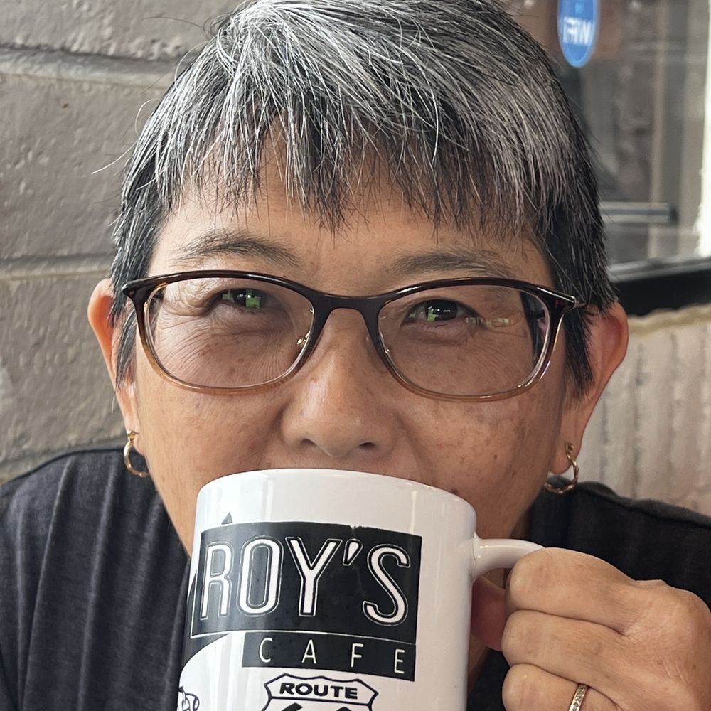 Roys Cafe - Cindy enjoying a cup of joe - Cafes Near Me - Barstow, California Roys Cafe - Cindy enjoying a cup of joe - Cafes Near Me - Barstow, California
