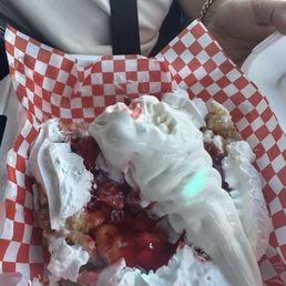 Funnel cake w/ vanilla soft service..Yummy!!