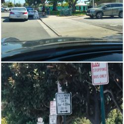 Eden Gardens - Vehicles parking in red zone bus only and one vehicle blocking the driveway
