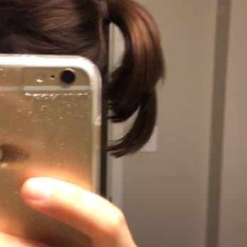 Bella Salon - Even in a ponytail this haircut looks ridiculous. The layers are so badly done - Hair Salons Near Me - Austin, Texas