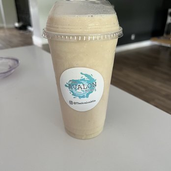 The Avalon Miami - "Strawberry Banana Smoothie" but looks like they forgot the strawberry - Juice Bars & Smoothies Near Me - Miami, Florida