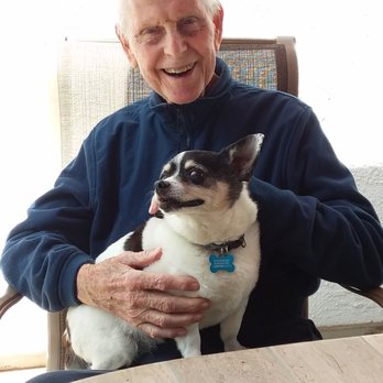 Select Senior Care - Dad and his dog - Retirement Homes Near Me - Anaheim, California Select Senior Care - Dad and his dog - Retirement Homes Near Me - Anaheim, California
