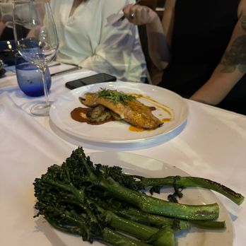 Larkin's - Chilean Sea Bass Grilled Broccolini - Steakhouses Near Me - Greenville, South Carolina