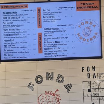 Fonda Moderna - Menu - Seafood Near Me - Tustin, California