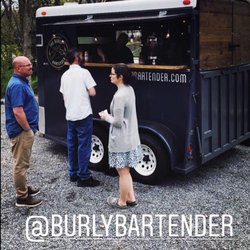 Burly Bartender - One of our mobile horse trailers converted into a bar, photo of curtesy of Jim Trice Photography.
