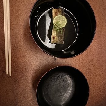 Tsukimi - a plate of food and chopsticks - Japanese Near Me - New York, New York