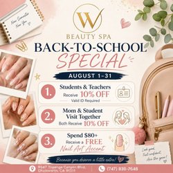 W Beauty Spa - BACK-TO-SCHOOL SAVINGS AT W BEAUTY SPA!
A new school year is the perfect reason to refresh your look and enjoy