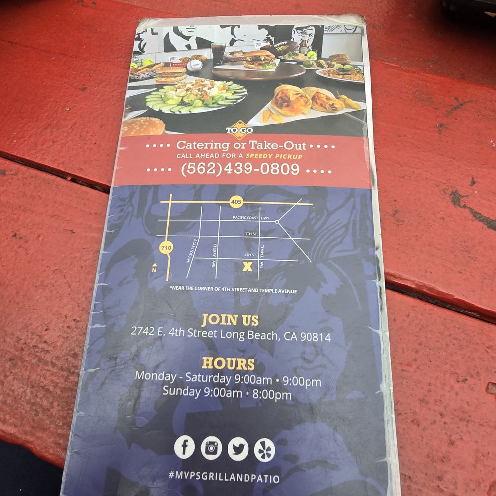 MVP's Grill & Patio - Menu - Sandwiches Near Me - Long Beach, California