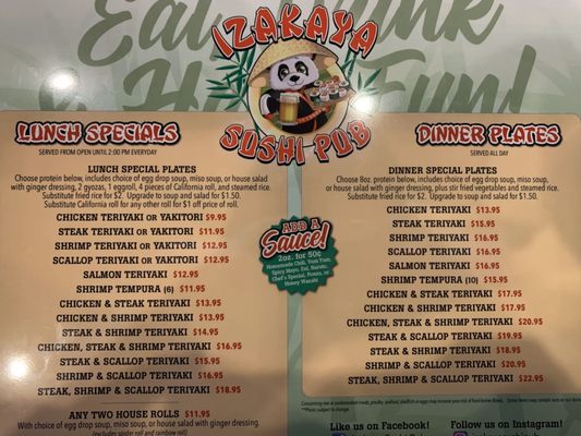 Menu photo 3 Izakaya Sushi Pub Biloxi, MS Menu photo 3 Izakaya Sushi Pub Biloxi, MS