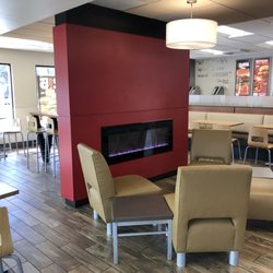 Wendy's - Newly renovated modern dining area.