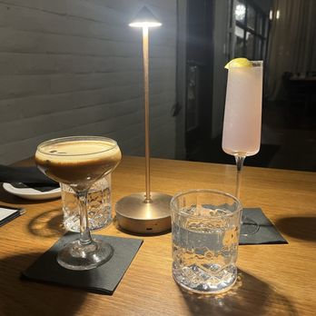 Station 16 - Espresso martini lavender French 75 - Cocktail Bars Near Me - Elk Grove, California