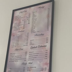 I-Pink Nail & Spa - Price menu