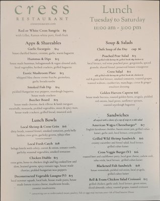 Menu photo 4 Cress Restaurant DeLand, FL Menu photo 4 Cress Restaurant DeLand, FL