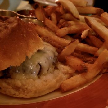 Cafe Rue Dix - Rue Dix Burger with fries - French Near Me - Brooklyn, New York
