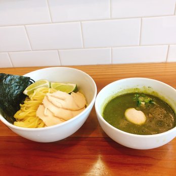 Kashiwa Ramen - Matcha Tsukemen with Chicken Cha-shu - Ramen Near Me - Costa Mesa, California Kashiwa Ramen - Matcha Tsukemen with Chicken Cha-shu - Ramen Near Me - Costa Mesa, California