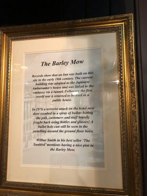 Menu photo 1 The Barley Mow London, XGL