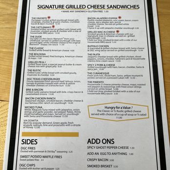 Dallas Grilled Cheese - Menu - American Near Me - Dallas, Texas Dallas Grilled Cheese - Menu - American Near Me - Dallas, Texas