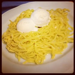 Tacabanda - Truffle tagliatelle with ice cream!