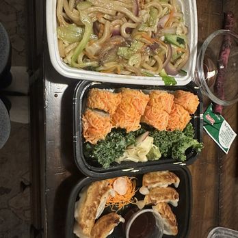 Wasabi at Porter - 2. Yaki Noodle with udon and beef, incredible roll, 2. Gyoza - Sushi Bars Near Me - Cambridge, Massachusetts Wasabi at Porter - 2. Yaki Noodle with udon and beef, incredible roll, 2. Gyoza - Sushi Bars Near Me - Cambridge, Massachusetts