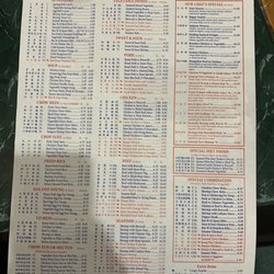 China Star - Menu as of 03/19/19