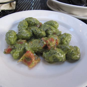 Piattini - Gnocchi $7.95 Spinach gnocchi, tomatoes, pesto cream sauce 7/2013 - Italian Near Me - Boston, Massachusetts