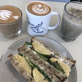 Neighbor's Corner - Hojicha latte, flat white, latte. Tamago sando (Japanese omelet sandwich) - Coffee & Tea Near Me - San Francisco, California Neighbor's Corner - Hojicha latte, flat white, latte. Tamago sando (Japanese omelet sandwich) - Coffee & Tea Near Me - San Francisco, California