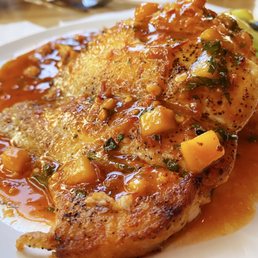 Snapper in a chili garlic mango sauce