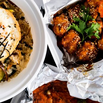 Daan Korean Cuisine - Beef Bibimbap ($13.99), Kimchi Pancake ($9.99), Spicy Korean Fried Chicken ($8.99) - Korean Near Me - Richmond, British Columbia
