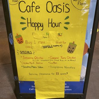 Cafe Oasis - The sign you see you when you first walk in the main entrance. - Asian Fusion Near Me - Oklahoma City, Oklahoma Cafe Oasis - The sign you see you when you first walk in the main entrance. - Asian Fusion Near Me - Oklahoma City, Oklahoma