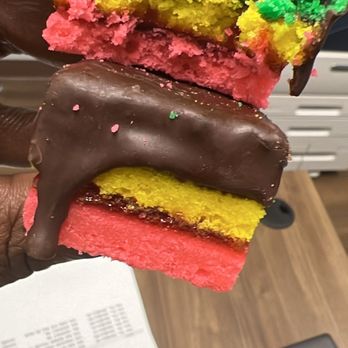 The Cookie Jar - 2 lb Rainbow petit fours AKA 7 Layer cookies - Bakeries Near Me - Staten Island, New York