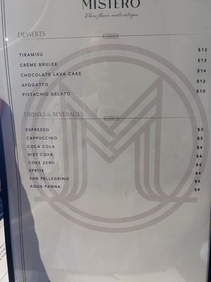 Menu photo 1 Mistero Miami, FL Menu photo 1 Mistero Miami, FL