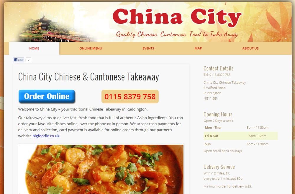 CHINA CITY CHINESE & CANTONESE TAKEAWAY - 8 Wilford Road, Ruddington ...
