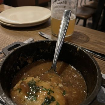 Hearth and Hill - French onion soup... very thick! - New American Near Me - Park City, Utah Hearth and Hill - French onion soup... very thick! - New American Near Me - Park City, Utah