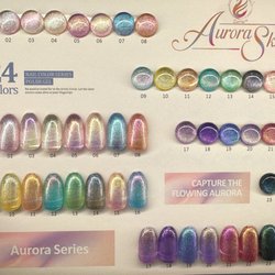 Element Nail Salon - Dreamy...pillowy semi translucent with a cat eye glitter effect. Best seen in person. This collection will take your breath away.