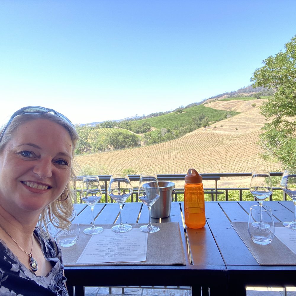 Beautiful view with wines