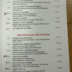 Chinese Chef - Menu