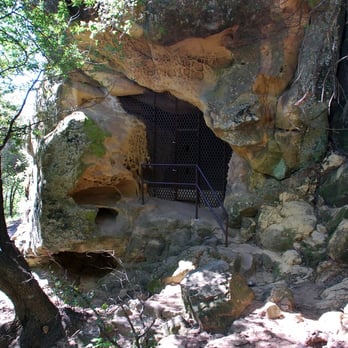 Chumash Painted Cave State Historic Park - Gate protecting the pictographs - Landmarks & Historical Buildings Near Me - Santa Barbara, California