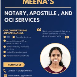 Meena's Mobile Notary & Apostille Services