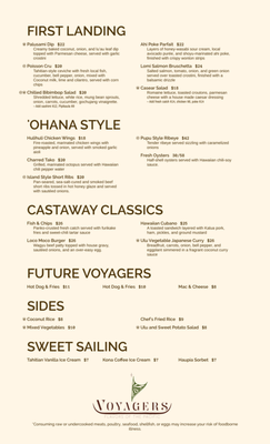 Menu photo 2 Voyagers Kailua-Kona, HI Menu photo 2 Voyagers Kailua-Kona, HI
