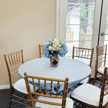 24/7 Events - With small bites, 5 chairs around the smaller tables were perfect! And you have choices of the color pad. - Party Equipment Rentals Near Me - Valencia, California 24/7 Events - With small bites, 5 chairs around the smaller tables were perfect! And you have choices of the color pad. - Party Equipment Rentals Near Me - Valencia, California