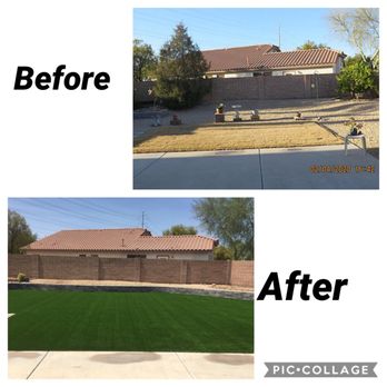 Turf Monsters - Before and after - Landscaping Near Me - Phoenix, Arizona Turf Monsters - Before and after - Landscaping Near Me - Phoenix, Arizona