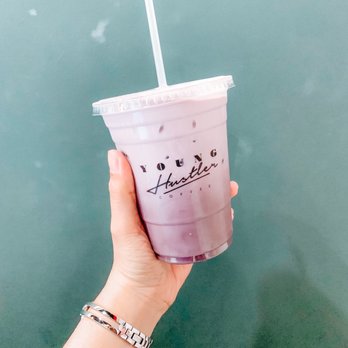 Young Hustler Coffee - Iced ube latte (4/5) - Coffee & Tea Near Me - Richmond, Texas